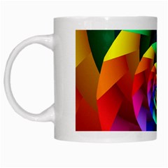 Psychedelic Rainbow Spiral White Mug from ArtsNow.com Left