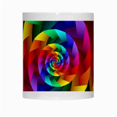 Psychedelic Rainbow Spiral White Mug from ArtsNow.com Center