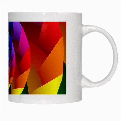 Psychedelic Rainbow Spiral White Mug from ArtsNow.com Right