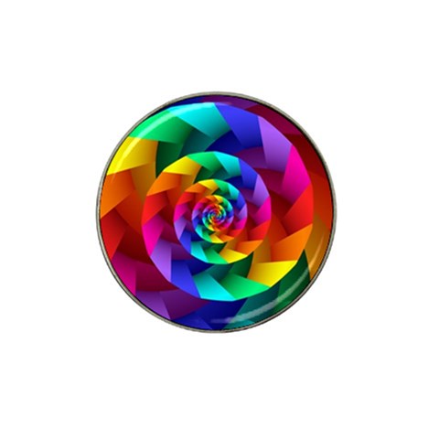 Psychedelic Rainbow Spiral Hat Clip Ball Marker (10 pack) from ArtsNow.com Front