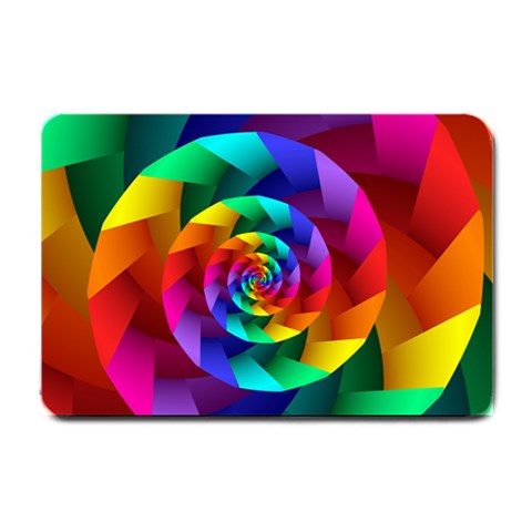 Psychedelic Rainbow Spiral Small Doormat from ArtsNow.com 24 x16  Door Mat