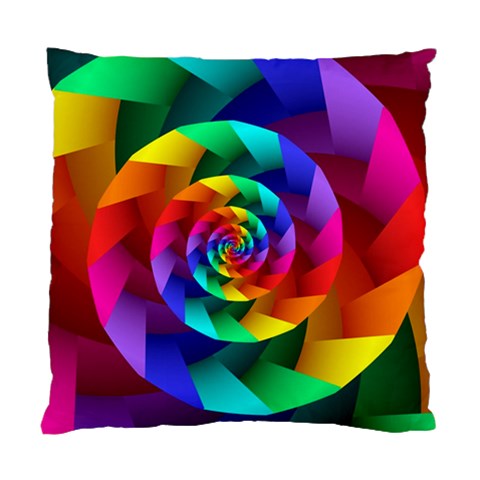 Psychedelic Rainbow Spiral Standard Cushion Case (One Side) from ArtsNow.com Front