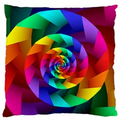 Psychedelic Rainbow Spiral Standard Flano Cushion Case (Two Sides) from ArtsNow.com Front