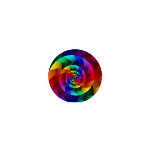 Psychedelic Rainbow Spiral 1  Mini Magnet from ArtsNow.com Front