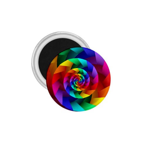 Psychedelic Rainbow Spiral 1.75  Magnet from ArtsNow.com Front