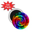 Psychedelic Rainbow Spiral 1.75  Magnet (100 pack) 