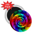 Psychedelic Rainbow Spiral 2.25  Magnet (100 pack) 