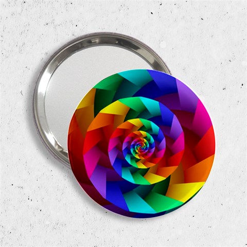 Psychedelic Rainbow Spiral 2.25  Handbag Mirror from ArtsNow.com Front