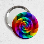 Psychedelic Rainbow Spiral 2.25  Handbag Mirror