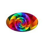 Psychedelic Rainbow Spiral Sticker (Oval)