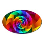 Psychedelic Rainbow Spiral Magnet (Oval)