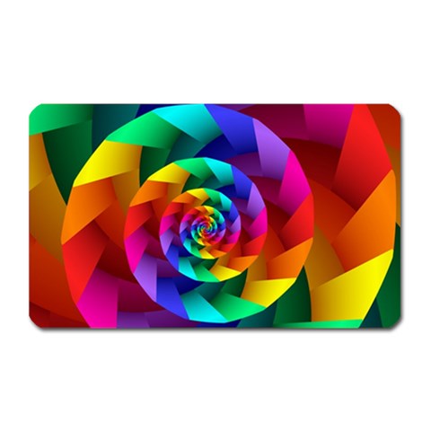 Psychedelic Rainbow Spiral Magnet (Rectangular) from ArtsNow.com Front