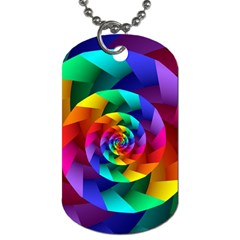 Psychedelic Rainbow Spiral Dog Tag (Two Sides) from ArtsNow.com Front