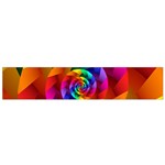 Psychedelic Rainbow Spiral Flano Scarf (Small)