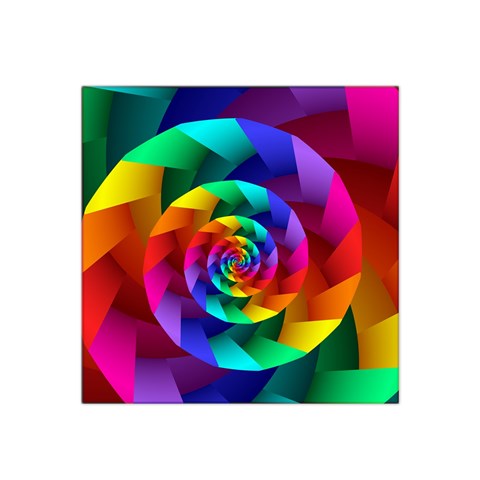 Psychedelic Rainbow Spiral Satin Bandana Scarf from ArtsNow.com Front