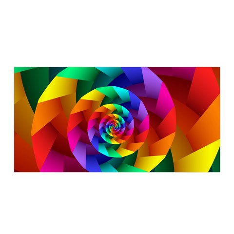 Psychedelic Rainbow Spiral Satin Wrap from ArtsNow.com Front