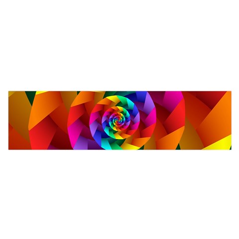 Psychedelic Rainbow Spiral Satin Scarf (Oblong) from ArtsNow.com Front