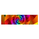 Psychedelic Rainbow Spiral Satin Scarf (Oblong)