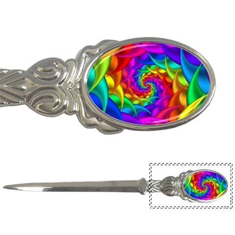 Psychedelic Rainbow Spiral Letter Opener from ArtsNow.com Front