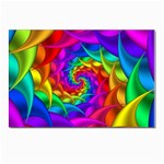 Psychedelic Rainbow Spiral Postcard 4  x 6 