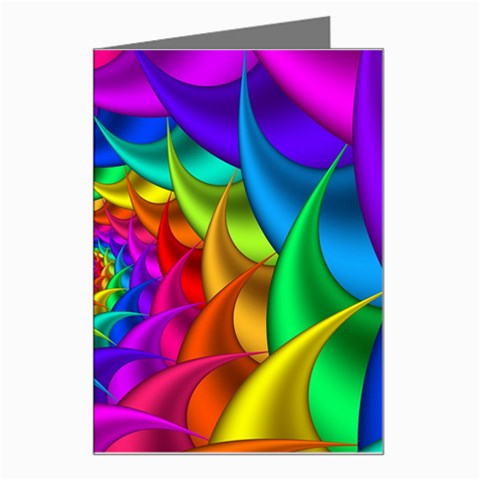 Psychedelic Rainbow Spiral Greeting Card from ArtsNow.com Left