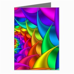 Psychedelic Rainbow Spiral Greeting Card from ArtsNow.com Left