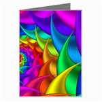 Psychedelic Rainbow Spiral Greeting Card