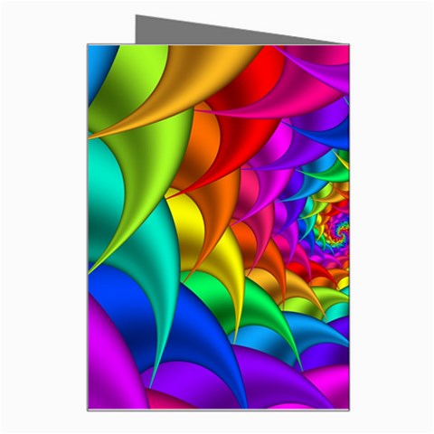 Psychedelic Rainbow Spiral Greeting Card from ArtsNow.com Right