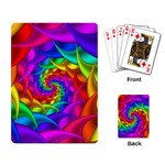 Psychedelic Rainbow Spiral Playing Cards Single Design