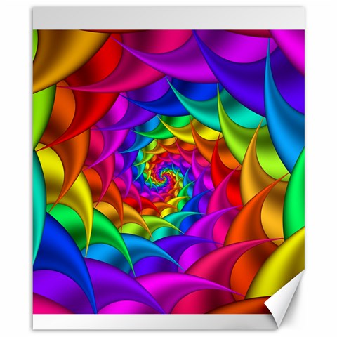 Psychedelic Rainbow Spiral Canvas 8  x 10  from ArtsNow.com 8.15 x9.66  Canvas - 1