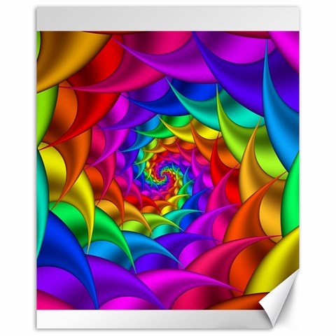 Psychedelic Rainbow Spiral Canvas 16  x 20  from ArtsNow.com 15.75 x19.29  Canvas - 1