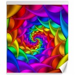 Psychedelic Rainbow Spiral Canvas 20  x 24 