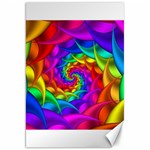 Psychedelic Rainbow Spiral Canvas 20  x 30 