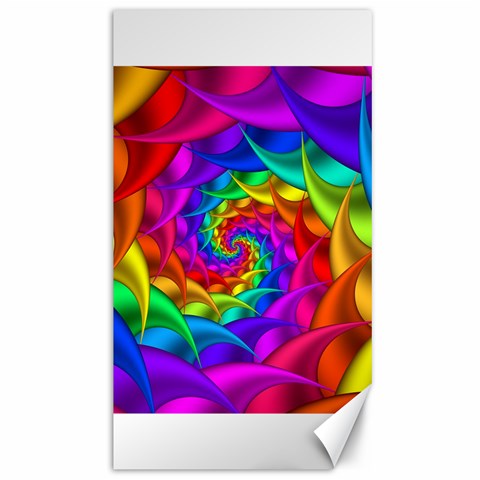 Psychedelic Rainbow Spiral Canvas 40  x 72  from ArtsNow.com 39.28 x69.23  Canvas - 1