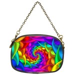 Psychedelic Rainbow Spiral Chain Purse (One Side)