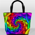 Psychedelic Rainbow Spiral Bucket Bag