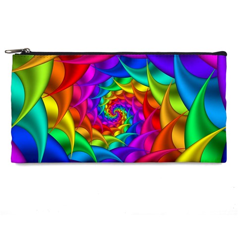 Psychedelic Rainbow Spiral Pencil Case from ArtsNow.com Front