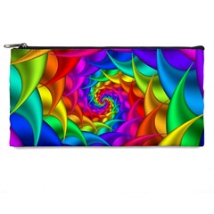 Psychedelic Rainbow Spiral Pencil Case from ArtsNow.com Front