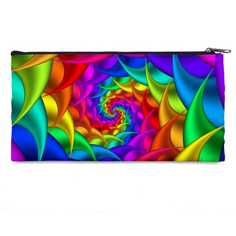 Psychedelic Rainbow Spiral Pencil Case from ArtsNow.com Back