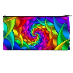 Psychedelic Rainbow Spiral Pencil Case from ArtsNow.com Back