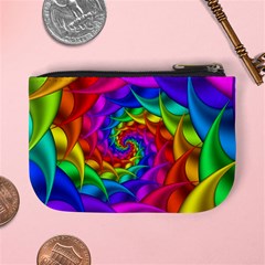 Psychedelic Rainbow Spiral Mini Coin Purse from ArtsNow.com Back