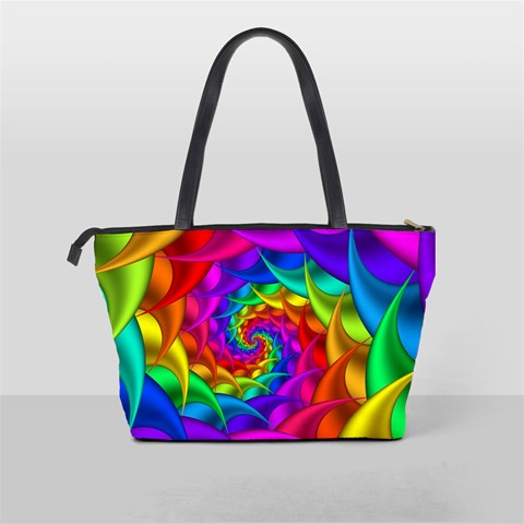 Psychedelic Rainbow Spiral Classic Shoulder Handbag from ArtsNow.com Back