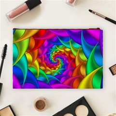 Psychedelic Rainbow Spiral Cosmetic Bag (Large) from ArtsNow.com Back