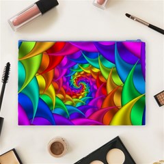 Psychedelic Rainbow Spiral Cosmetic Bag (Large) from ArtsNow.com Back