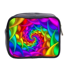 Psychedelic Rainbow Spiral Mini Toiletries Bag (Two Sides) from ArtsNow.com Back