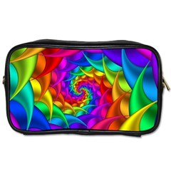 Psychedelic Rainbow Spiral Toiletries Bag (Two Sides) from ArtsNow.com Front