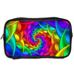 Psychedelic Rainbow Spiral Toiletries Bag (Two Sides) from ArtsNow.com Back