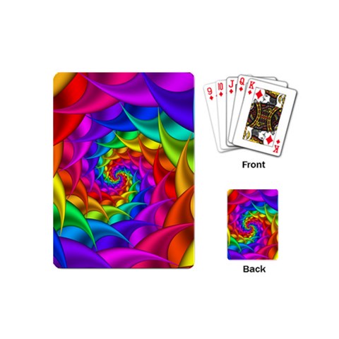 Psychedelic Rainbow Spiral Playing Cards (Mini) from ArtsNow.com Back