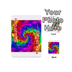 Psychedelic Rainbow Spiral Playing Cards 54 (Mini) from ArtsNow.com Front - Joker2