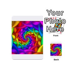 Psychedelic Rainbow Spiral Playing Cards 54 (Mini) from ArtsNow.com Back